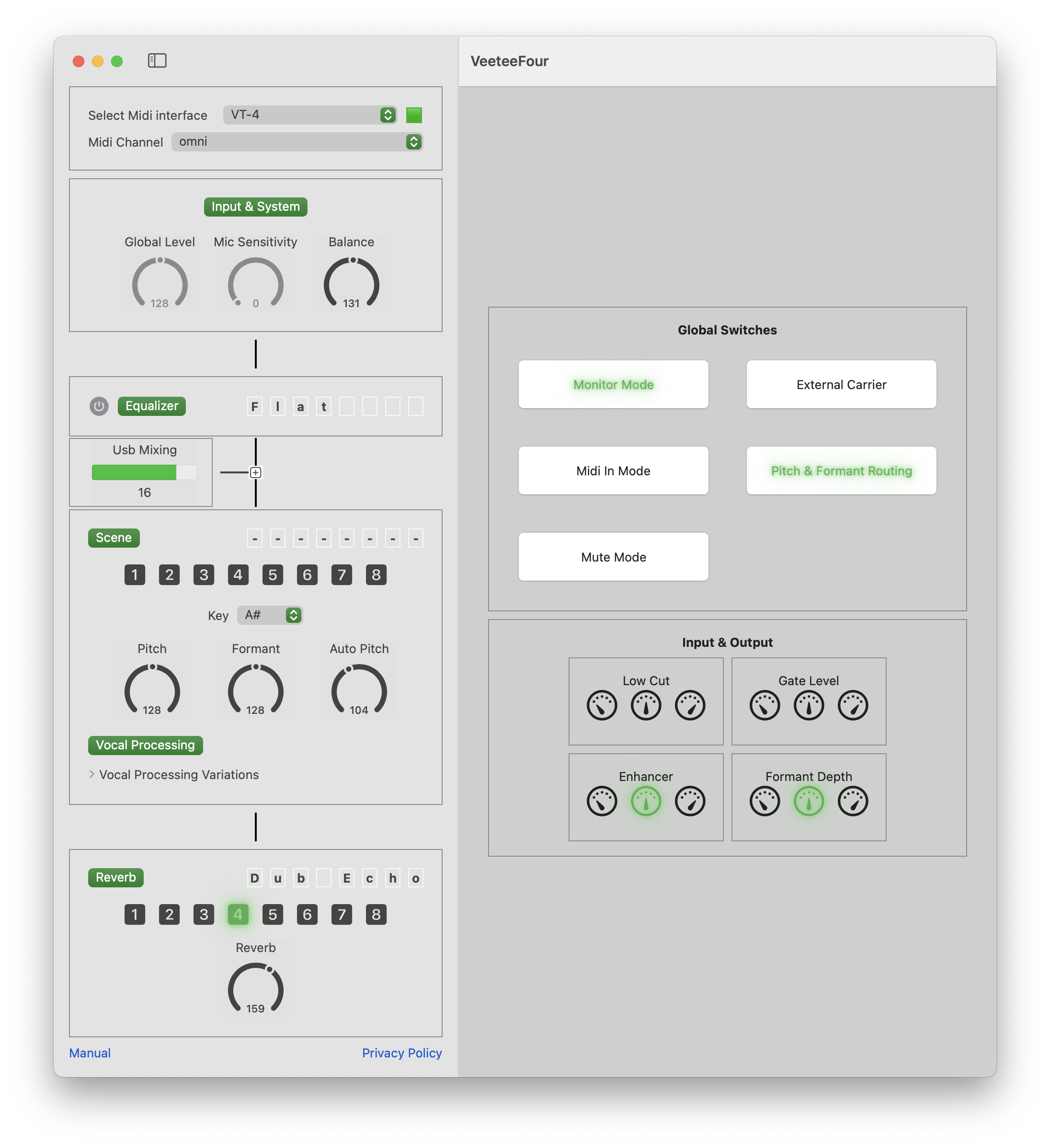 Screenshot of Input and System View